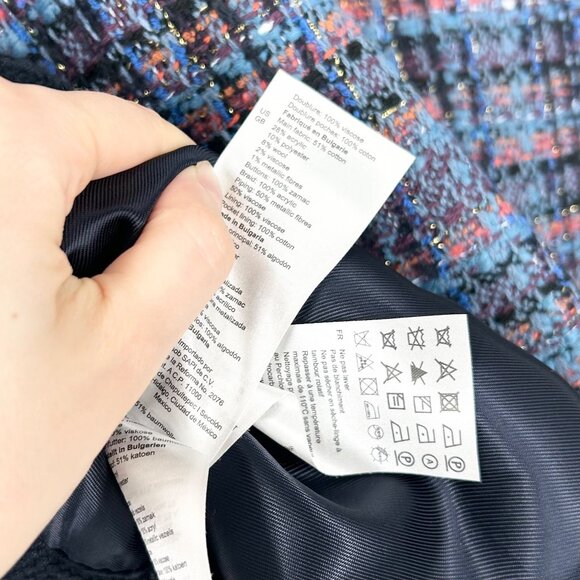 Sandro Liman Tweed Blazer Jacket Size 36 - Picture 11 of 11